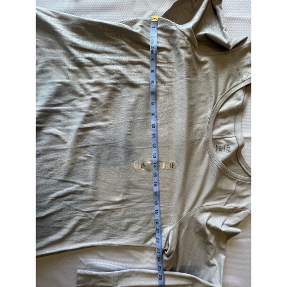 a.n.a. Long Sleeve Grey Crewneck with Silver Sparkling Flakes Size 1X - Picture 11 of 11
